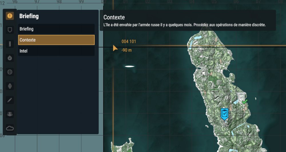Le journal de la carte ouvert sur l'entrée Contexte